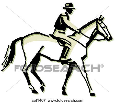 A vintage style line drawing of a cowboy View Large Illustration Stock Illustration - A vintage style line drawing of a cowboy. Fotosearch
