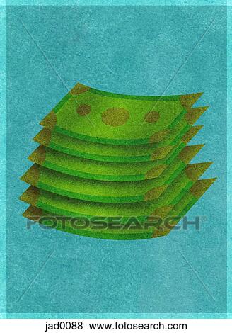 A wad of cash View Large Illustration Stock Illustration - A wad of cash. Fotosearch