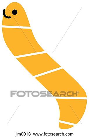 A worm View Large Illustration Drawing - A worm. Fotosearch