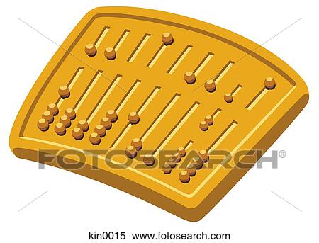 Stock Illustration - Abacus against white background. Fotosearch