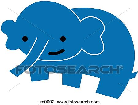 An Elephant View Large Illustration Drawing - An Elephant. Fotosearch