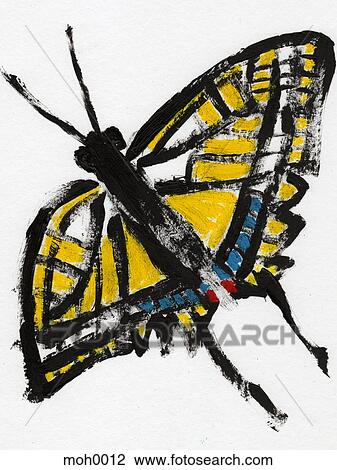 An illustration of a butterfly View Large Illustration Drawing - An illustration of a butterfly. Fotosearch