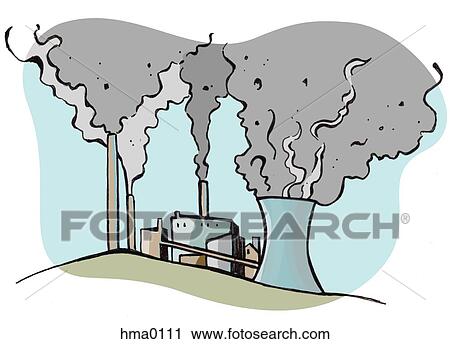 An illustration of a factory that is not environmentally friendly View Large Illustration Clip Art - An illustration of a factory that is not environmentally friendly. Fotosearch