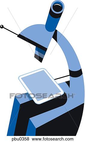 Stock Illustration - An illustration of a microscope. Fotosearch