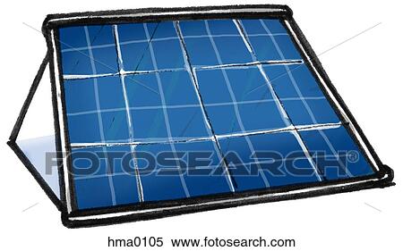 Stock Illustration - An illustration of a solar panel. Fotosearch