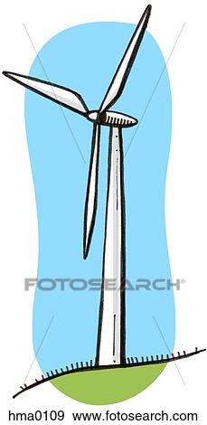 An illustration of a wind turbine View Large Illustration Stock Illustration - An illustration of a wind turbine. Fotosearch