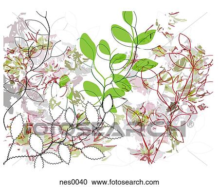 An illustration of layers of leaves and flowers View Large Illustration Clipart - An illustration of layers of leaves and flowers. Fotosearch