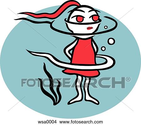 Stock Illustration - An underwater character. Fotosearch