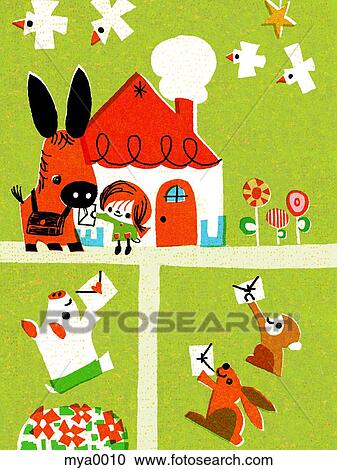 Clipart - Animals with letters. Fotosearch
