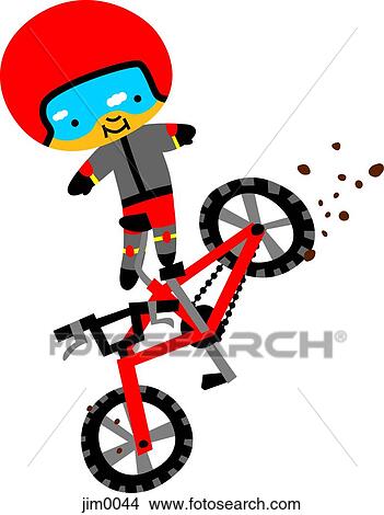 Stock Illustration - Boy on bicycle. Fotosearch