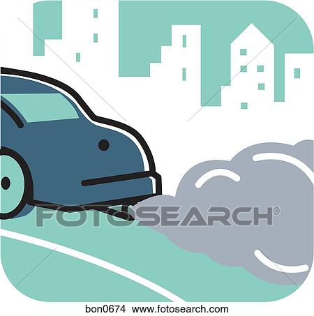 Car emitting fumes View Large Illustration Stock Illustration - Car emitting fumes. Fotosearch