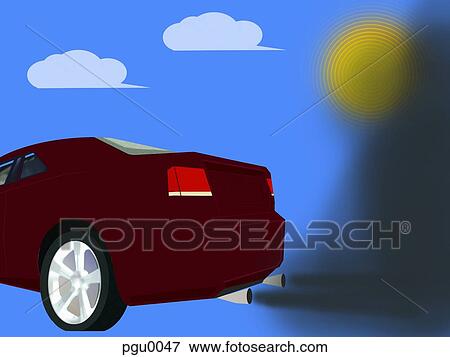 Car omitting black fumes View Large Illustration Stock Illustration - Car omitting black fumes. Fotosearch