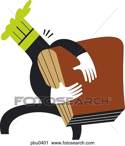 Chef carrying large cookbook View Large Illustration Clip Art - Chef carrying large cookbook. Fotosearch
