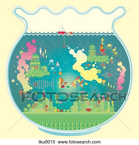 City within fish bowl View Large Illustration Stock Illustration - City within fish bowl. Fotosearch
