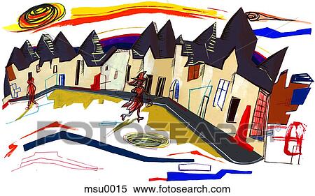 Cityscape View Large Illustration Stock Illustration - Cityscape. Fotosearch