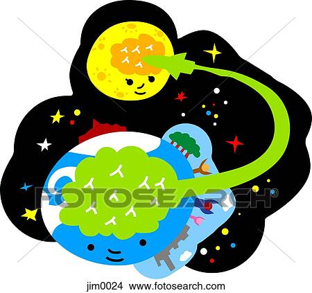 Connection between sun and earth View Large Illustration Stock Illustration - Connection between sun and earth. Fotosearch