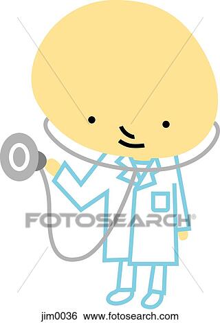 Doctor with stethoscope View Large Illustration Stock Illustration - Doctor with stethoscope. Fotosearch