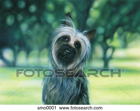 Clip Art - Dog with heart shaped face. Fotosearch