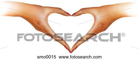 Stock Illustration - Hands forming heart shape. Fotosearch