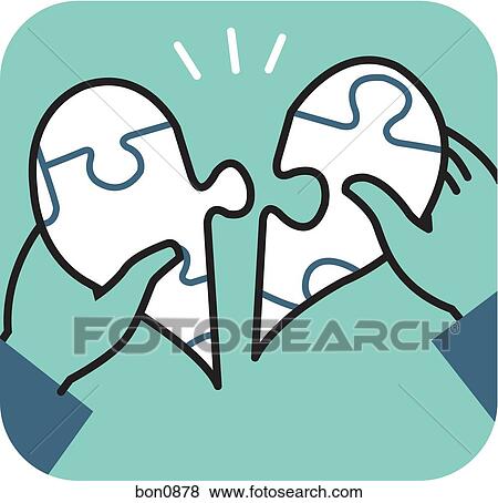 Heart puzzle being broken View Large Illustration Stock Illustration - Heart puzzle being broken. Fotosearch