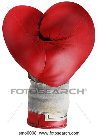 Stock Illustration - Heart shaped boxing glove. Fotosearch