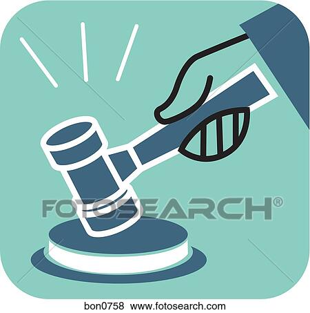 Judge banging down gavel View Large Illustration Stock Illustration - Judge banging down gavel. Fotosearch