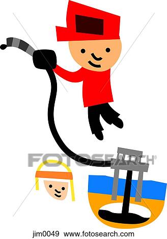 Stock Illustration - Man refuelling. Fotosearch