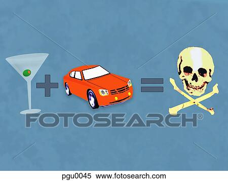 Martini plus car equals danger View Large Illustration Stock Illustration - Martini plus car equals danger. Fotosearch