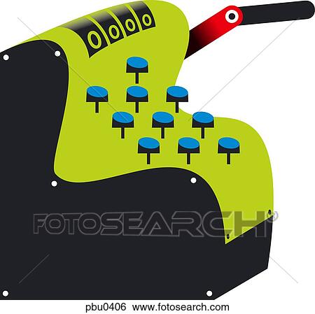 Stock Illustration - Old fashioned cash register. Fotosearch