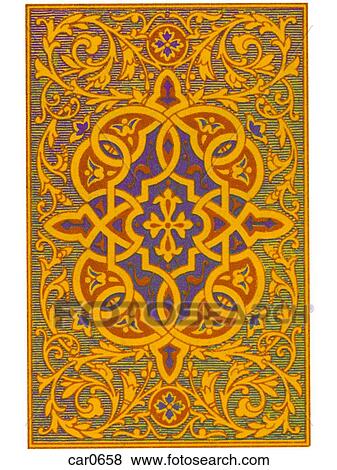 Ornate decoration on the backside of a deck of cards View Large Illustration Stock Illustration - Ornate decoration on the backside of a deck of cards. Fotosearch