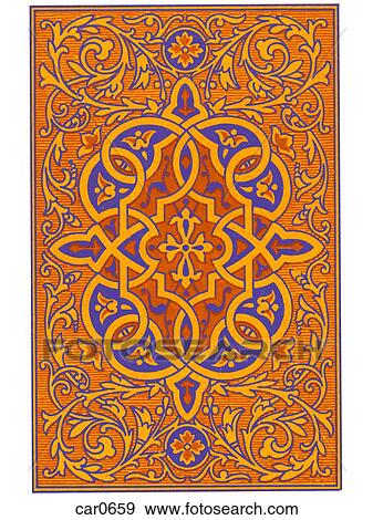 Ornate decoration on the backside of a deck of cards View Large Illustration Stock Illustration - Ornate decoration on the backside of a deck of cards. Fotosearch