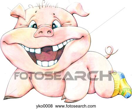 Piglet missing front teeth View Large Illustration Stock Illustration - Piglet missing front teeth. Fotosearch
