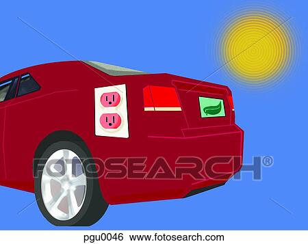 Solar powered car View Large Illustration Stock Illustration - Solar powered car. Fotosearch