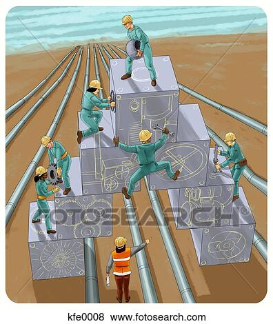 The building blocks of mechanical engineering View Large Illustration Stock Illustration - The building blocks of mechanical engineering. Fotosearch