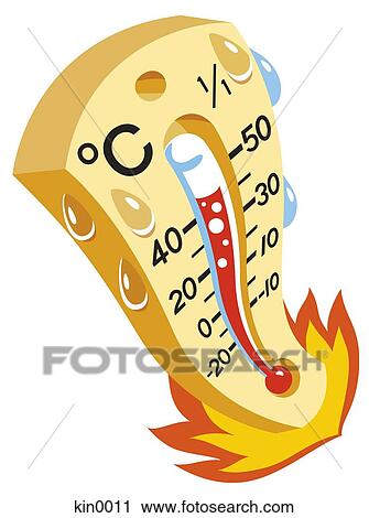 Clip Art - Thermometer against white background. Fotosearch