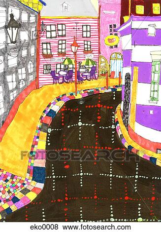 Stock Illustration - Urban scene. Fotosearch