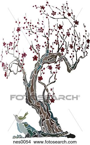 Stock Illustration - A blooming tree. Fotosearch