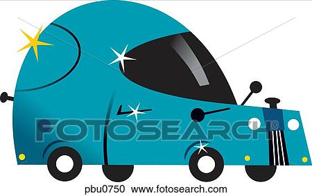 A blue car View Large Illustration Clipart - A blue car. Fotosearch