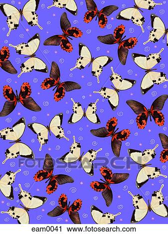 A butterfly pattern View Large Illustration Clip Art - A butterfly pattern. Fotosearch