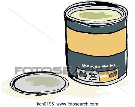 Stock Illustration - A can of paint. Fotosearch
