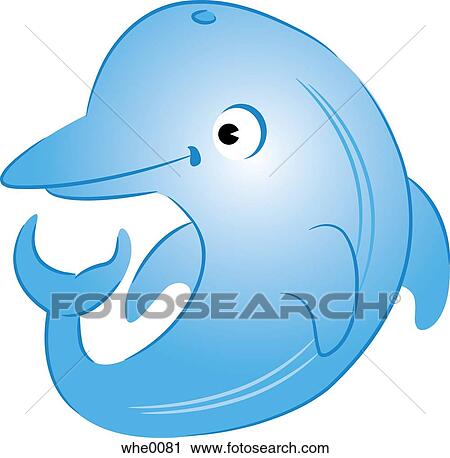 A dolphin View Large Illustration Clip Art - A dolphin. Fotosearch