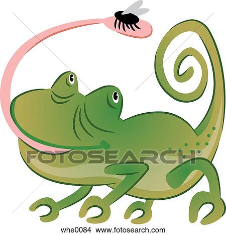 A frog catching a fly with his tongue View Large Illustration Stock Illustration - A frog catching a fly with his tongue. Fotosearch