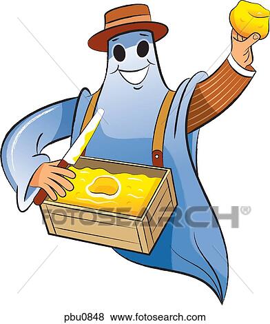 A ghost holding a box of butter View Large Illustration Stock Illustration - A ghost holding a box of butter. Fotosearch