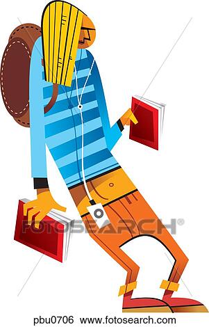 Stock Illustration - A girl listening to her portable music player. Fotosearch