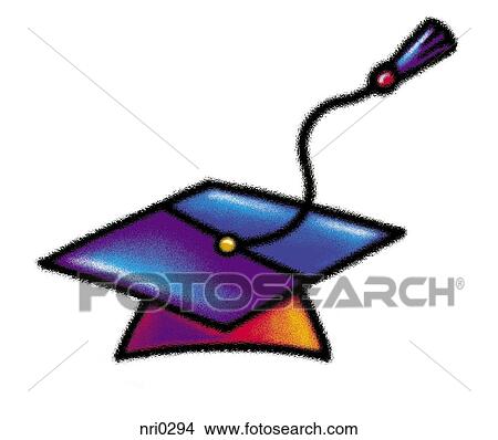 A graduation cap View Large Illustration Stock Illustration - A graduation cap. Fotosearch