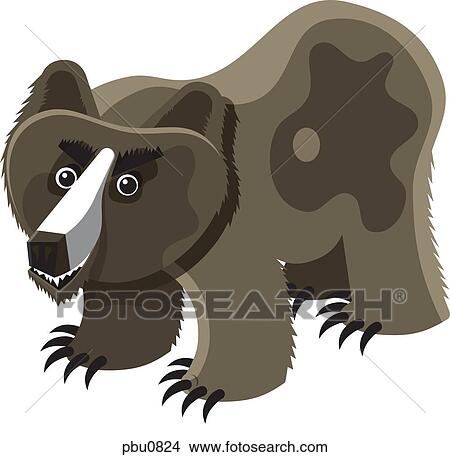 A grizzly bear View Large Illustration Stock Illustration - A grizzly bear. Fotosearch