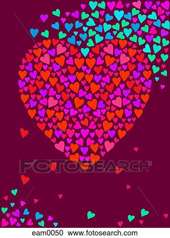 A heart made of smaller hearts View Large Illustration Clipart - A heart made of smaller hearts. Fotosearch
