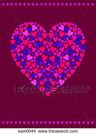 A heart made up of small hearts View Large Illustration Stock Illustration - A heart made up of small hearts. Fotosearch