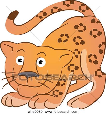 A leopard View Large Illustration Clipart - A leopard. Fotosearch