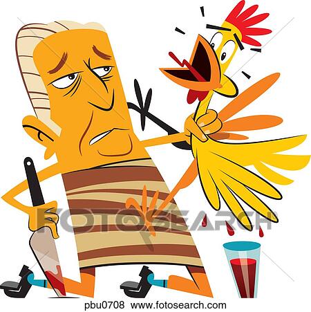 A man about to kill a chicken View Large Illustration Stock Illustration - A man about to kill a chicken. Fotosearch